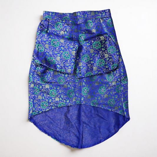 Persian Blue and Green Brocade Zari Work Dog Kurta