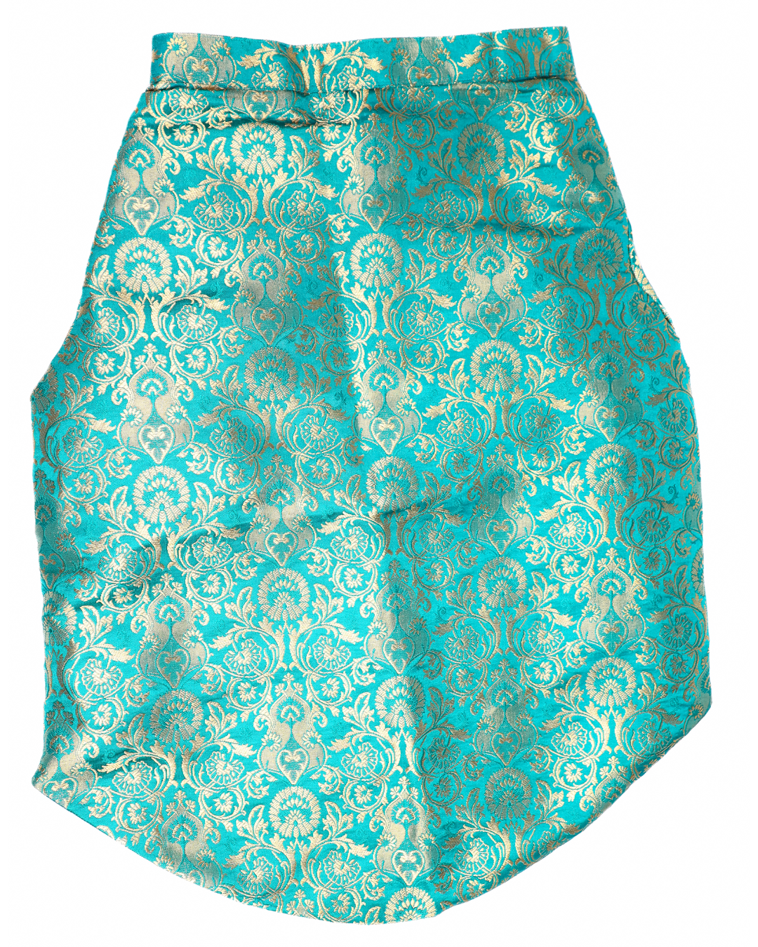 Aqua Green Silk Brocade Zari Work Dog Kurta