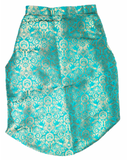 Aqua Green Silk Brocade Zari Work Dog Kurta