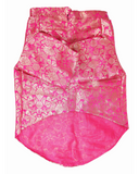 Fuchsia Pink Brocade Silk Zari Work Dog Kurta